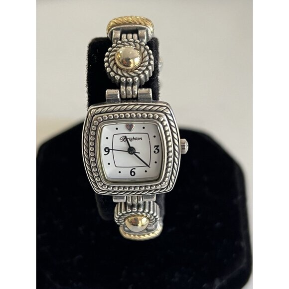 Brighton Tuscany Ladies Quartz Watch Silver Gold Tone UNTESTED - NEEDS BATTERY - Picture 1 of 9